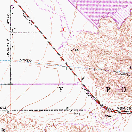 Topographic Map of Granite Spur, CA