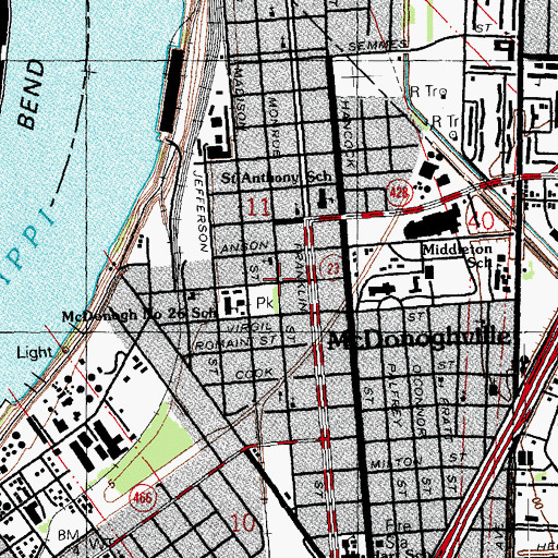 Topographic Map of KIDS Academy, LA