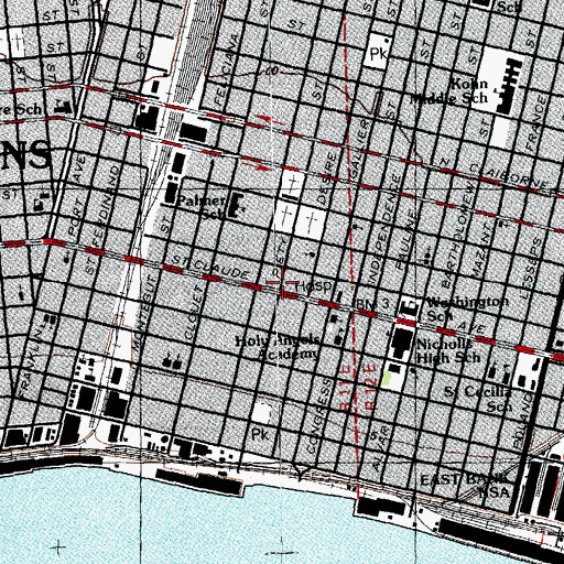 Topographic Map of Kids Kingdom Academy and Daycare Center, LA