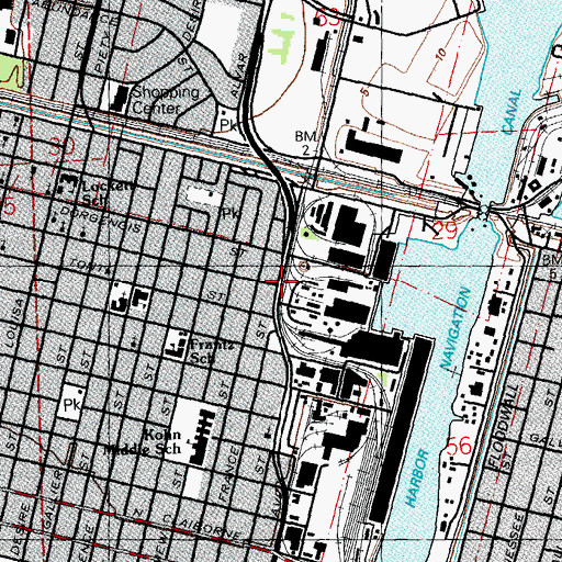 Topographic Map of Kids of Excellence Center, LA