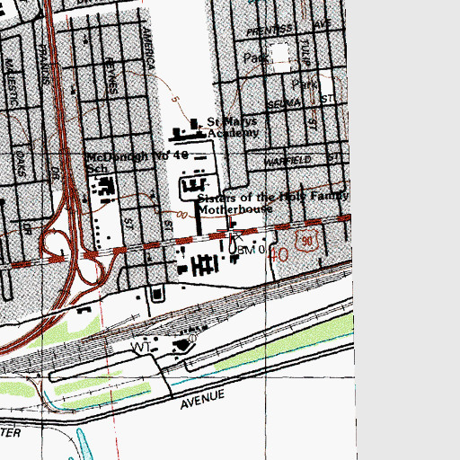 Topographic Map of Lafon Day Care Center, LA