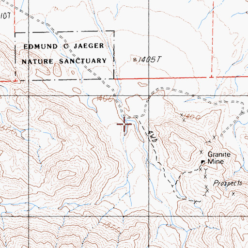 Topographic Map of Granite Well, CA