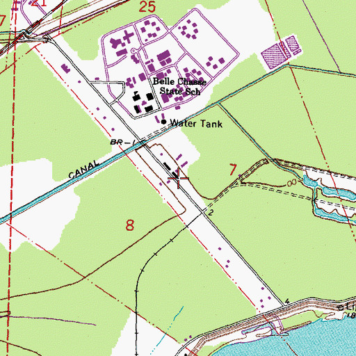 Topographic Map of Metropolitan Developmental Center, LA