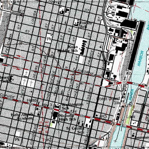 Topographic Map of Miss Dees Child Care and Learning Center, LA