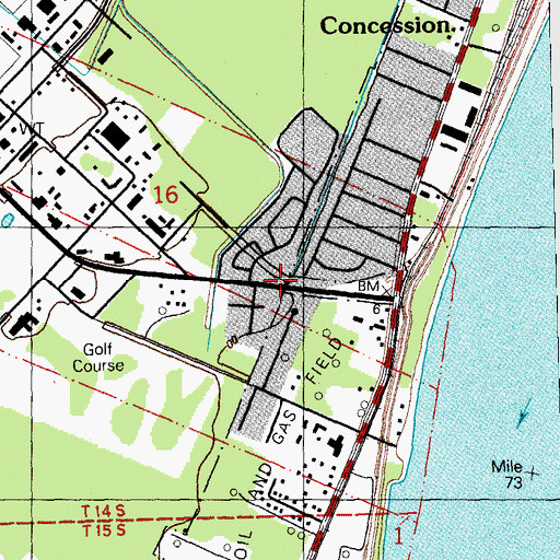 Topographic Map of NAS Child Development Center, LA