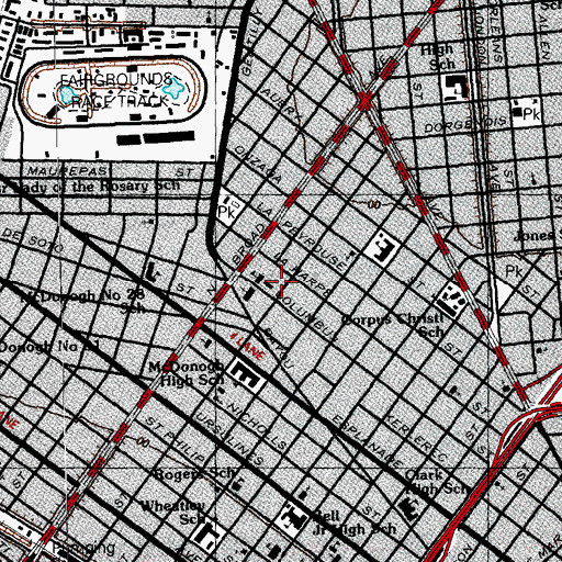 Topographic Map of New Directions Adult Day Health Center, LA