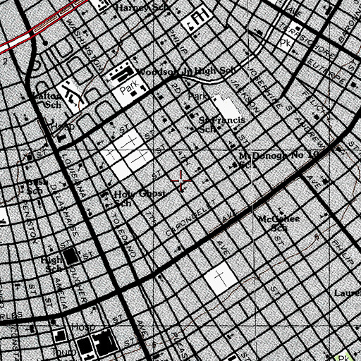 Topographic Map of Restoration Temple Evangelist Church of God in Christ, LA