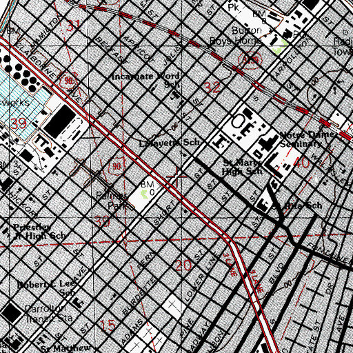 Topographic Map of Saint Nicholas Byzantine Catholic Mission, LA