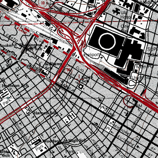 Topographic Map of Saint Philip Baptist Church, LA