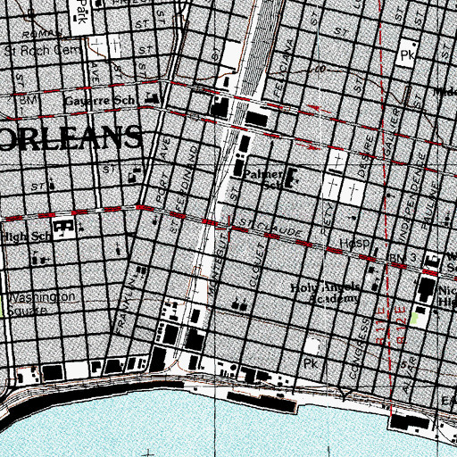 Topographic Map of Sole Star Church, LA