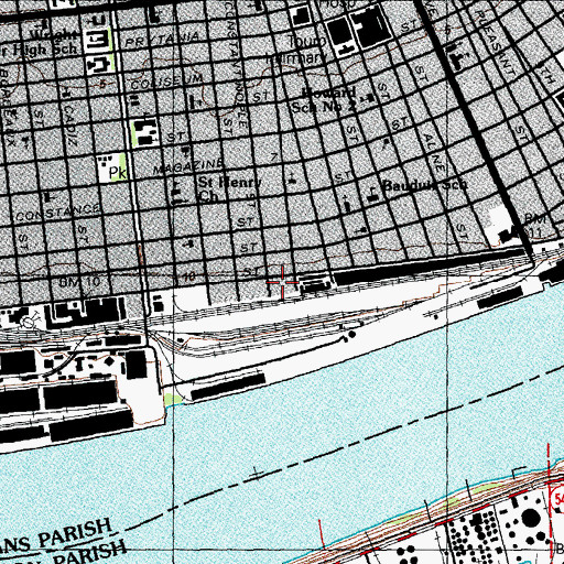 Topographic Map of Stone Ezel Baptist Church, LA