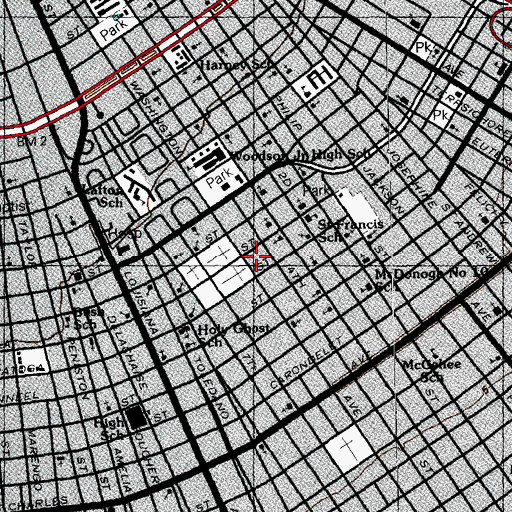 Topographic Map of The Way Jesus Christ Christian Church, LA