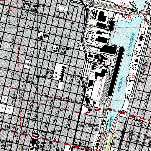 Topographic Map of Thessalonians Church of God in Christ, LA