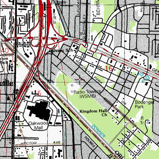 Topographic Map of True Believers Ministry, LA