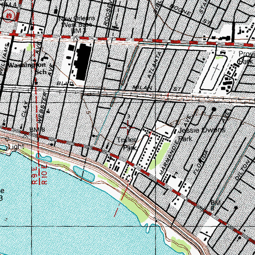 Topographic Map of True Fellowship Full Gospel Baptist Church, LA