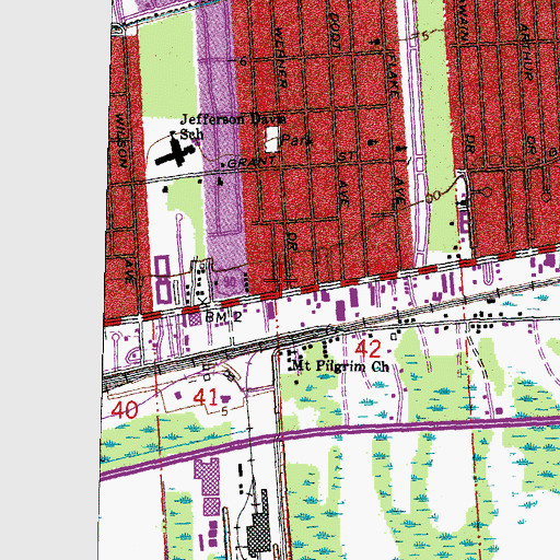 Topographic Map of Victory Gospel Chapel International Ministries, LA