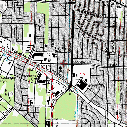 Topographic Map of Westside Christian Church, LA