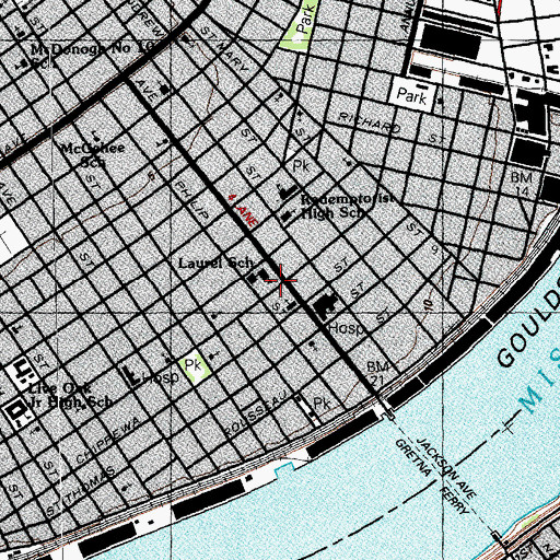 Topographic Map of Youth With A Mission Church, LA