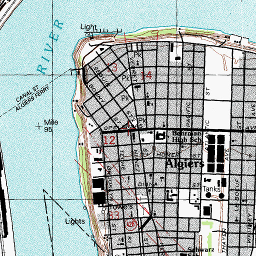Topographic Map of Youth With A Mission Church, LA
