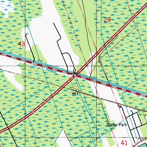 Topographic Map of Interchange 2, LA