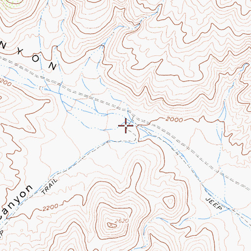 Topographic Map of Grapevine Canyon, CA