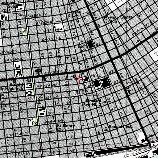 Topographic Map of Community Care Counseling Center, LA