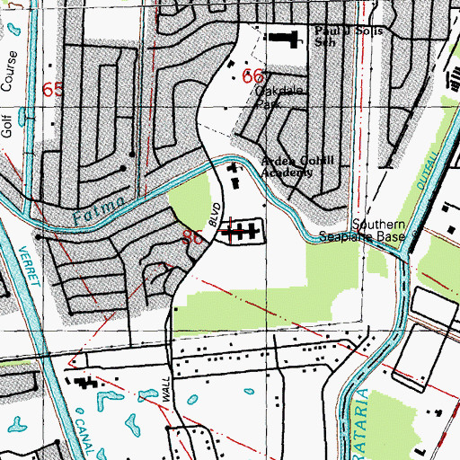 Topographic Map of United Medical Healthwest New Orleans, LA