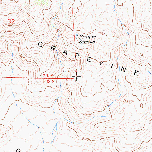 Topographic Map of Grapevine Hills, CA