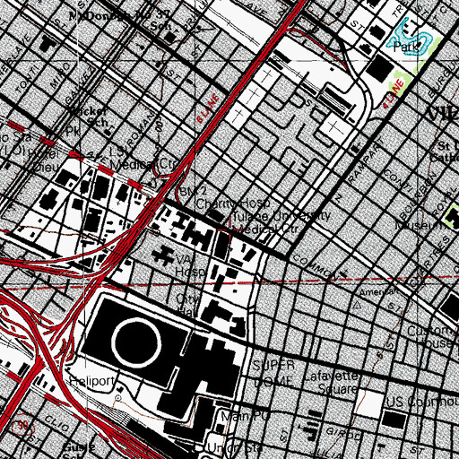 Topographic Map of Sickle Cell Center of Southern Louisiana, LA