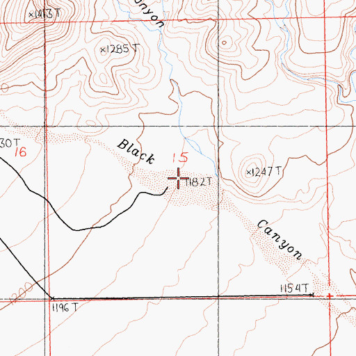Topographic Map of Grass Canyon, CA