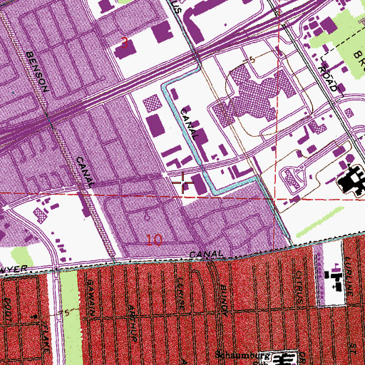 Topographic Map of Lake Forest Station Post Office, LA