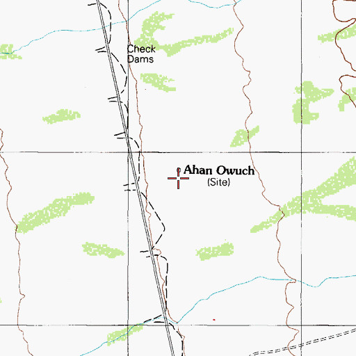 Topographic Map of Ahan Owuch, AZ