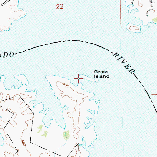 Topographic Map of Grass Island, CA