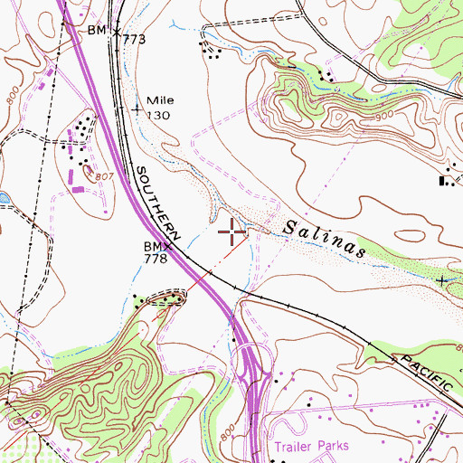 Topographic Map of Graves Creek, CA