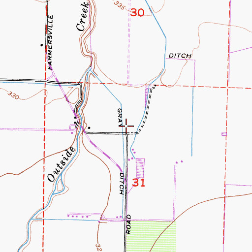Topographic Map of Gray Ditch, CA
