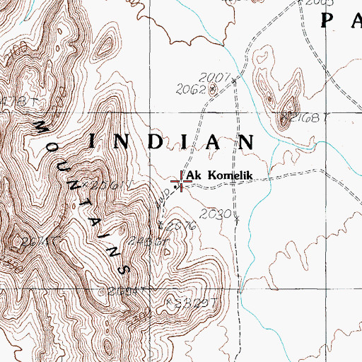 Topographic Map of Ak Komelik, AZ