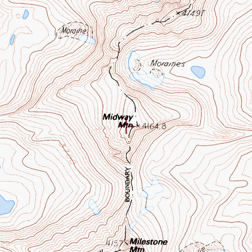 Topographic Map of Great Western Divide, CA