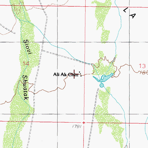 Topographic Map of Ali Ak Chin, AZ