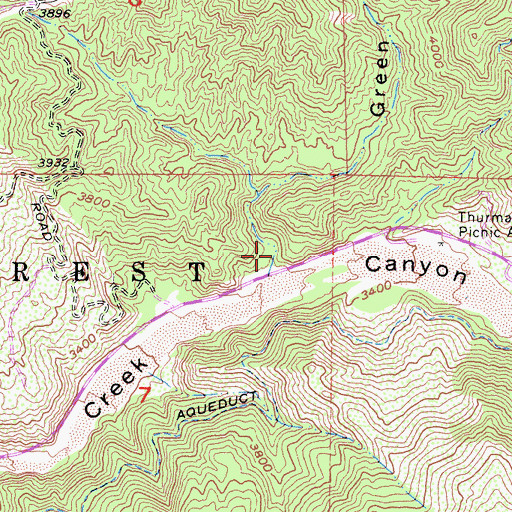 Topographic Map of Green Canyon, CA