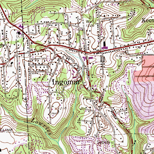 Topographic Map of American Dairy Association and Dairy Council Building, PA