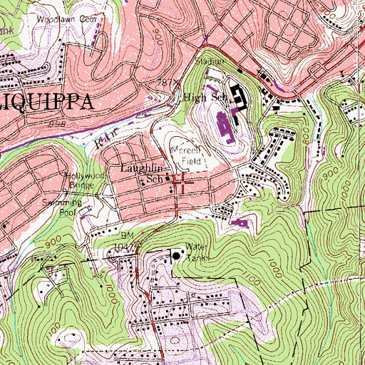 Topographic Map of Civic Senior Citizens Club, PA
