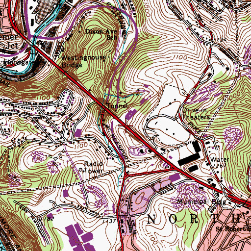 Topographic Map of Easter Seal Society Western Pennsylvania, PA
