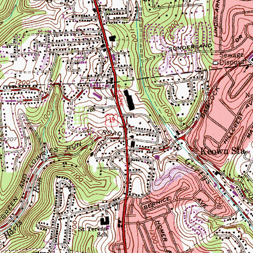 Topographic Map of Easter Seal Society Western Pennsylvania, PA
