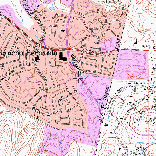 Topographic Map of Green Valley, CA