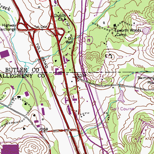 Topographic Map of Family Resources Center, PA