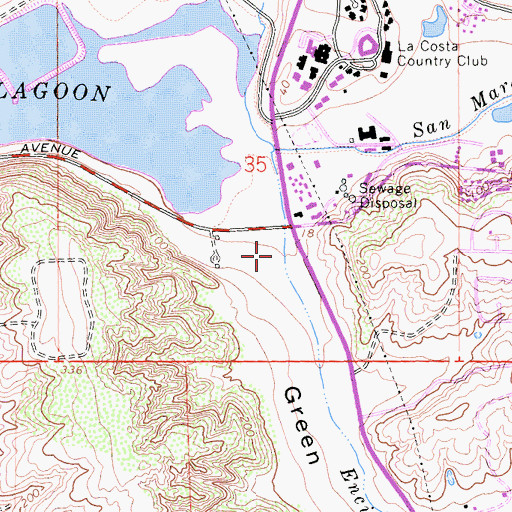 Topographic Map of Green Valley, CA