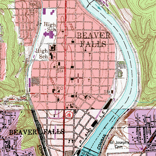 Topographic Map of Gingerbread House Day Care Center, PA