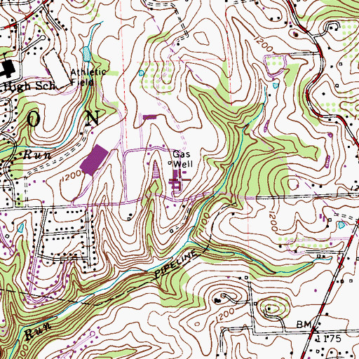 Topographic Map of Hampton Township Hall, PA