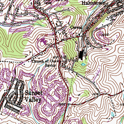 Topographic Map of Happy Apple Learning Center, PA