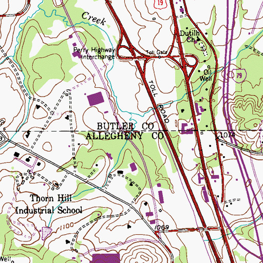 Topographic Map of Hospital Council of Western Pennsylvania, PA